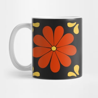 Talavera Red Daisy Mug